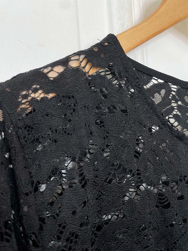 Lace Layering Top - Black