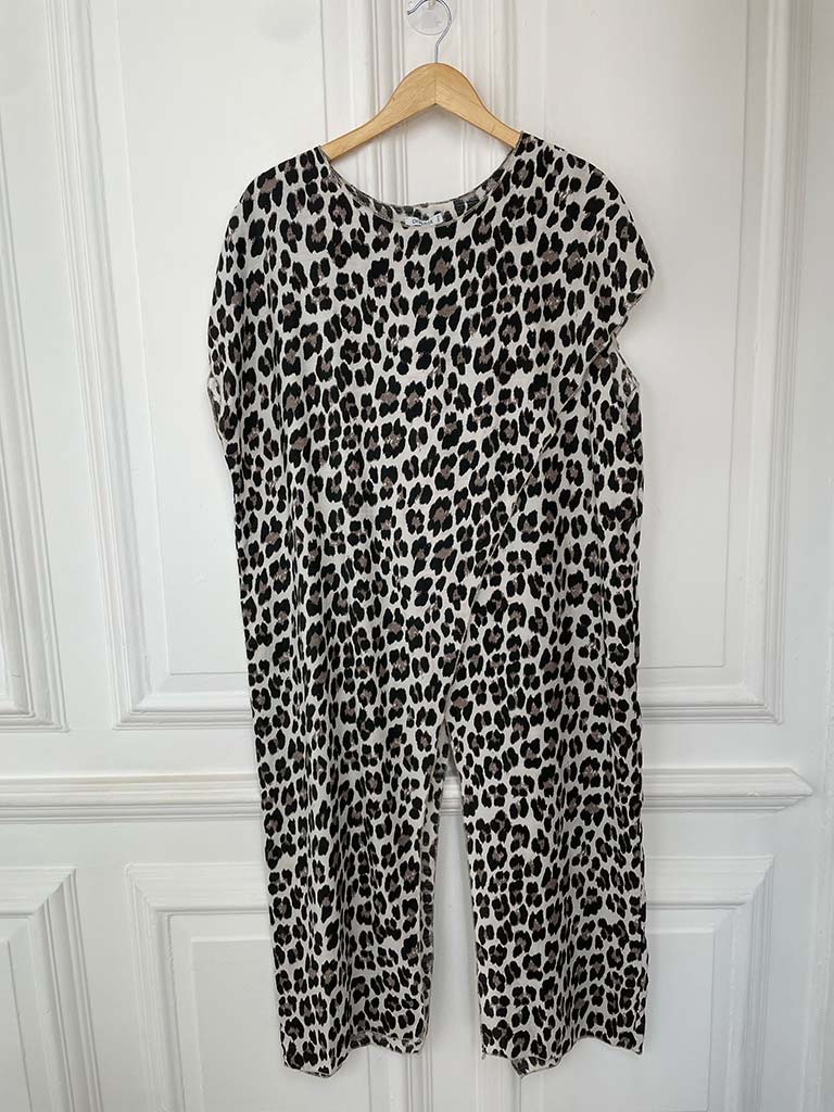 Drape Cross Over Co-ord - Leopard