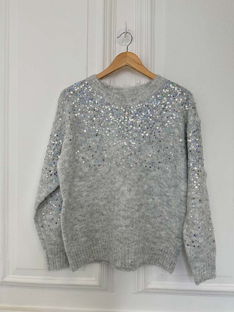 Sequin Shimmer Knit - Dove