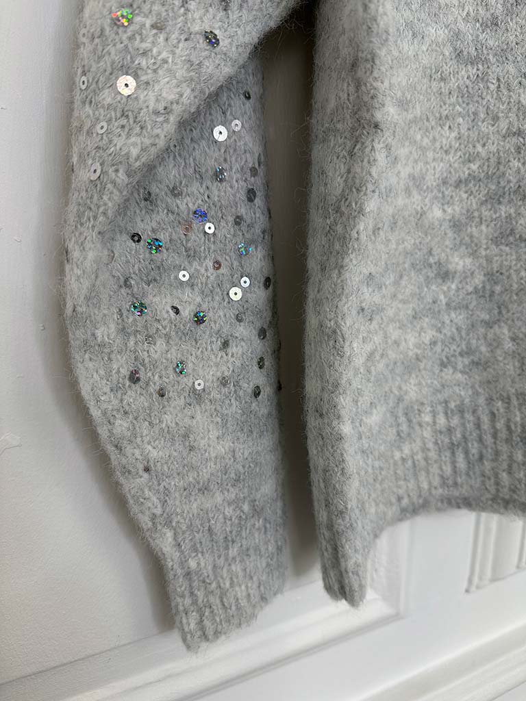 Sequin Shimmer Knit - Dove