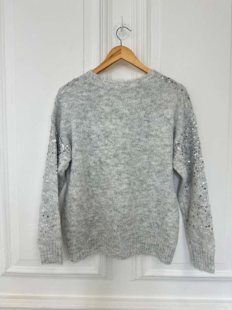 Sequin Shimmer Knit - Dove