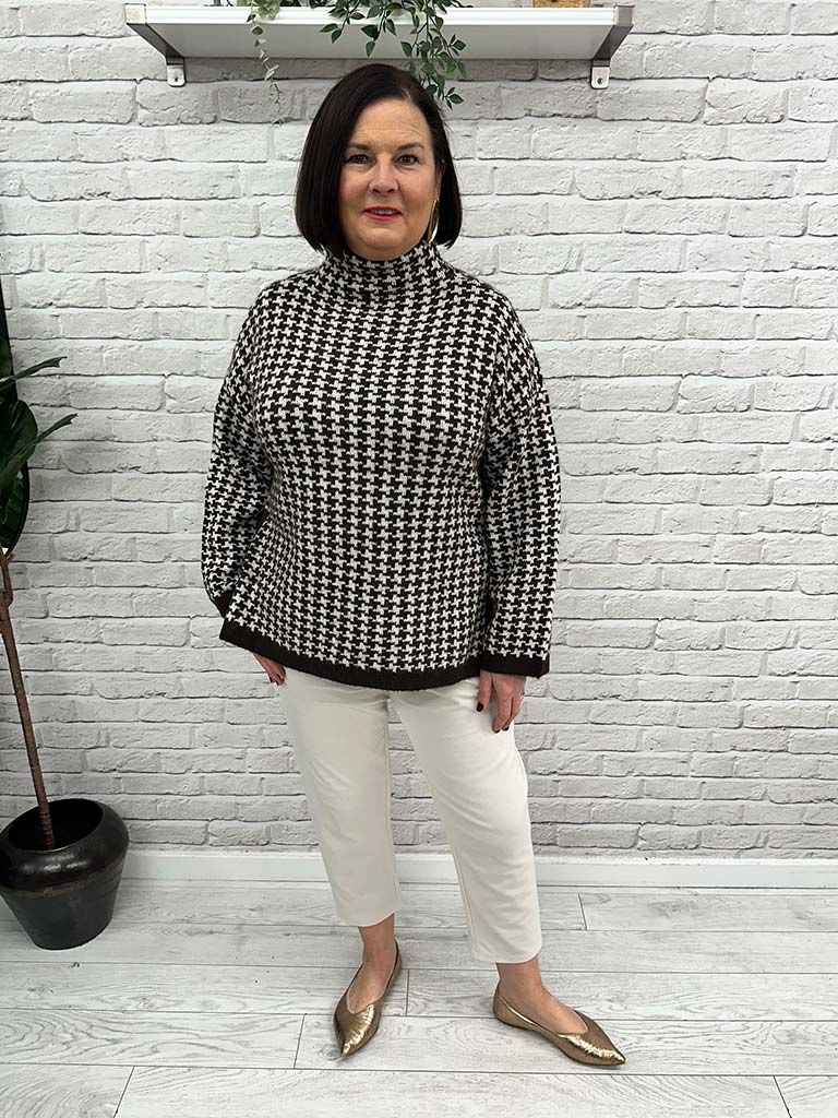 Vero Moda Como Checked Knit - Chocolate Torte