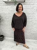Soya Concept Jasleen Sequin Skirt - Dark Plum