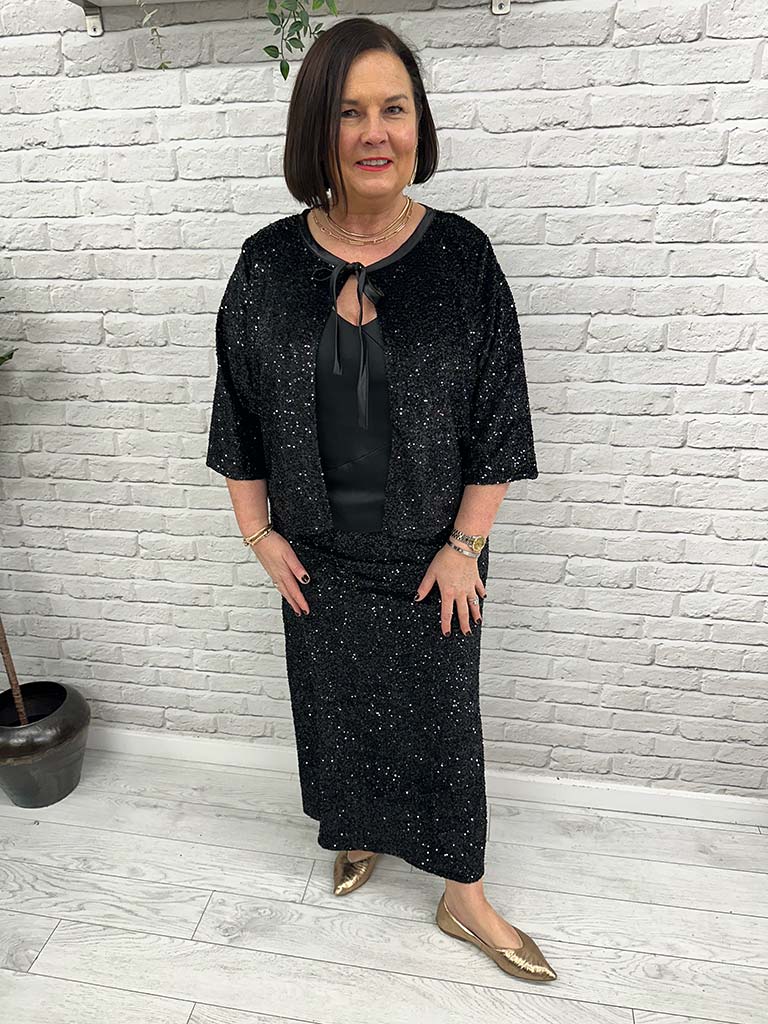 Soya Concept Jasleen Sequin Jacket - Black