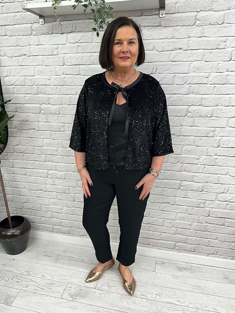 Soya Concept Jasleen Sequin Jacket - Black