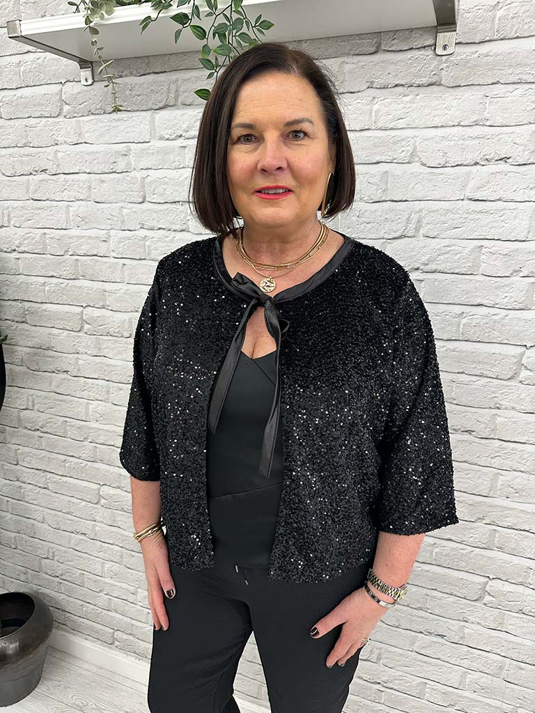 Soya Concept Jasleen Sequin Jacket - Black