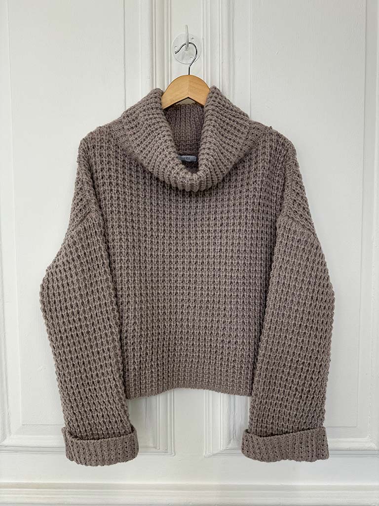 Chunky Roll Neck Knit - Latte