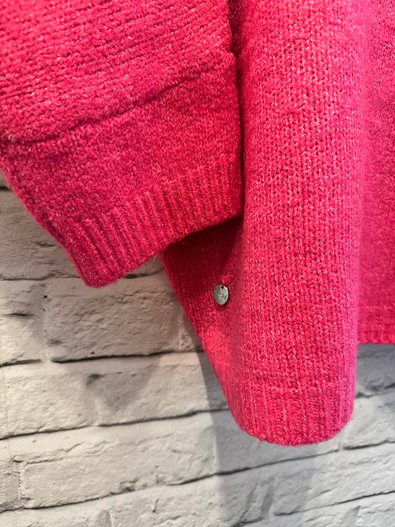 Malissa J V-Neck Classic Knit - Pink
