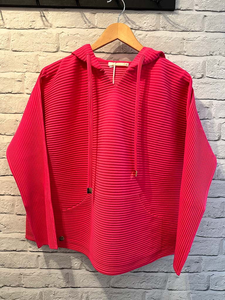 Malissa J Pleat Hoodie - Pink