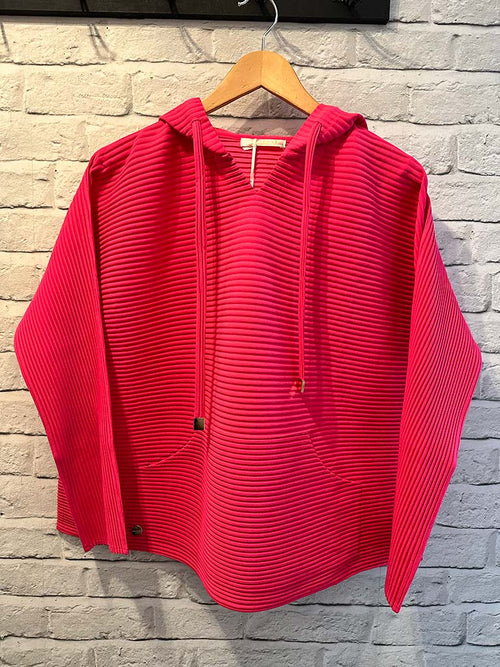 Malissa J Pleat Hoodie - Pink