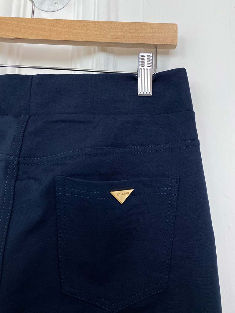 Stretchy Ponte Jeggings - Navy