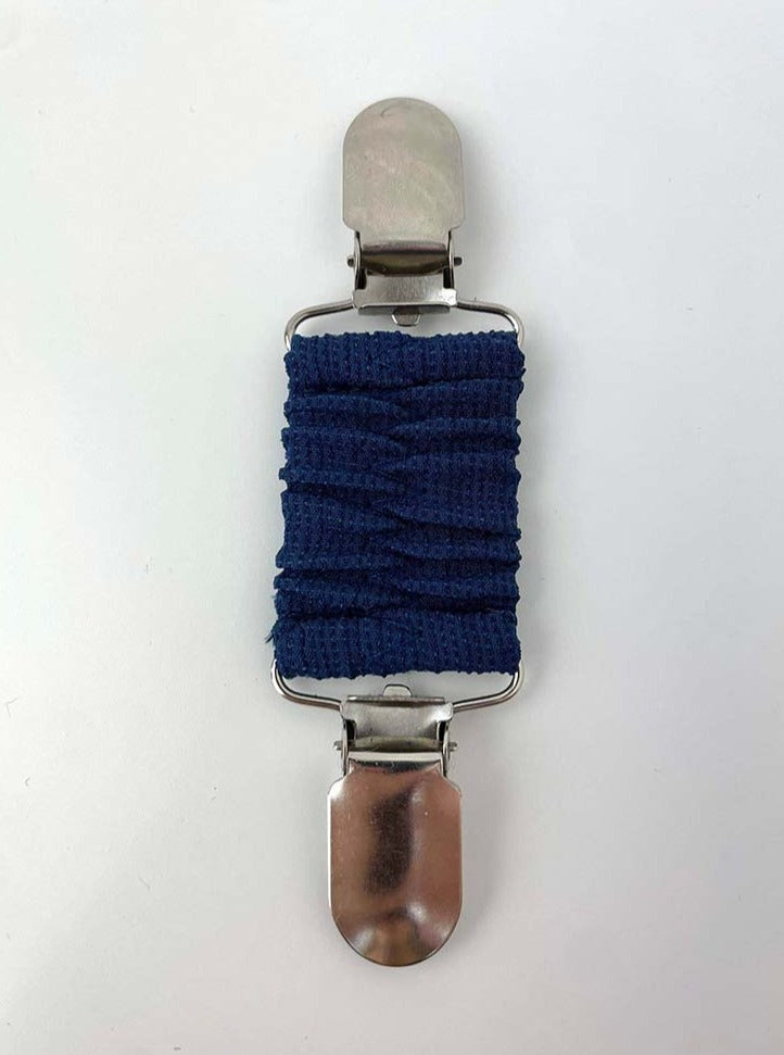 Elasticated Ruched Cinch Clip - Navy