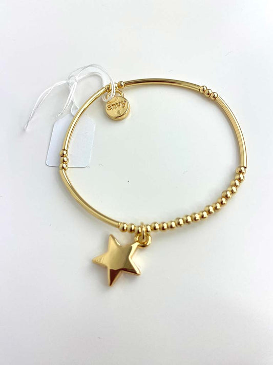 Envy Beaded Stacking Bracelet - Gold Star