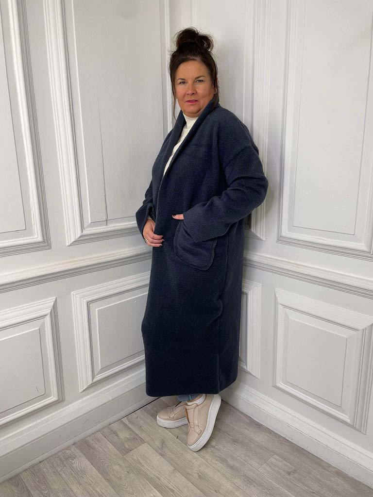 Supersoft Duster Coat - Vintage Navy