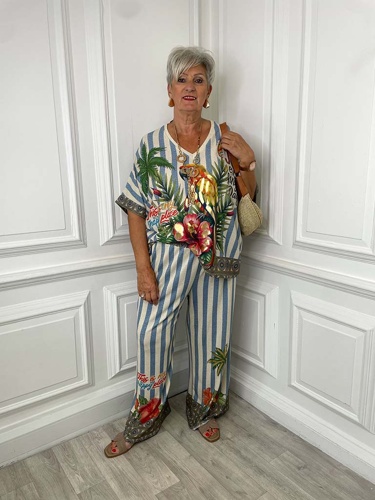 Shimmer Knit Parrot Co-ord