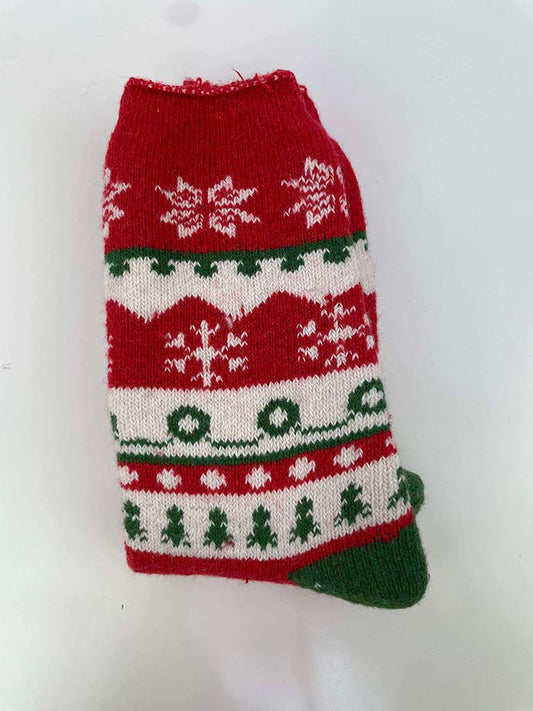 Christmas Snowflake Socks - Green