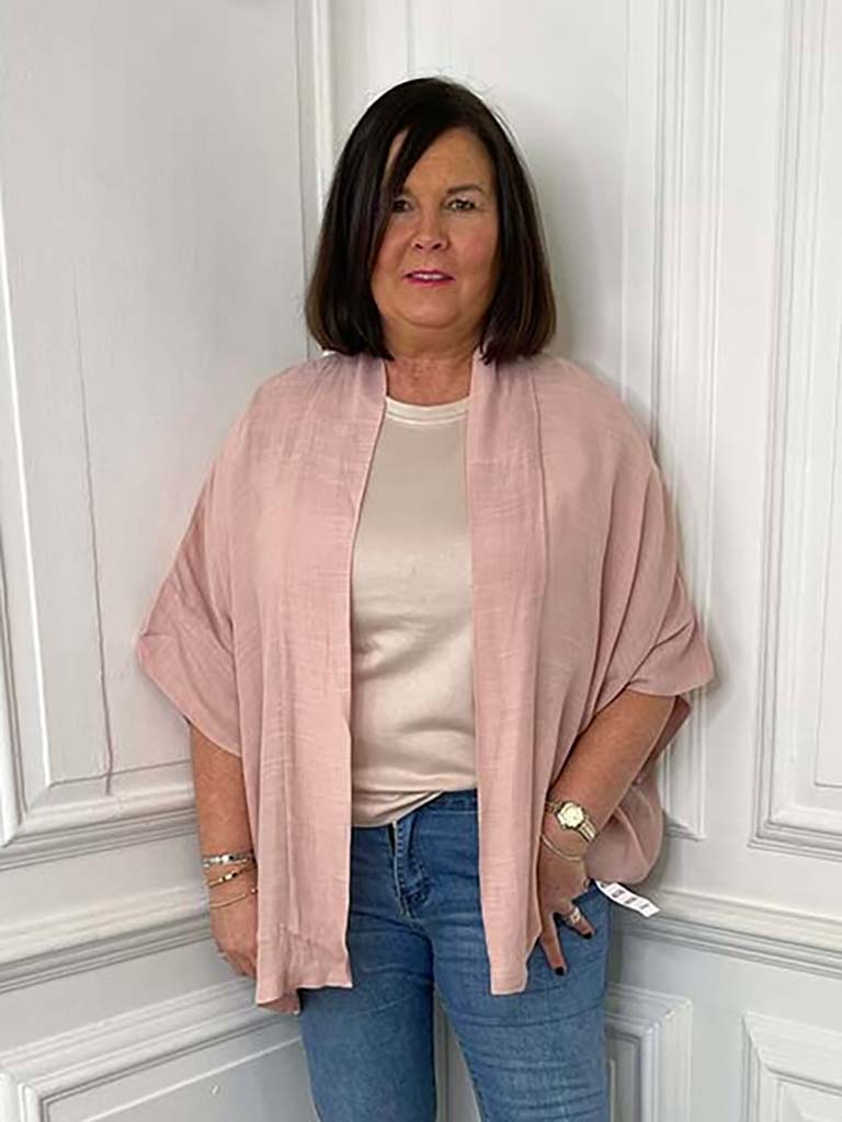 Lightweight Kimono Jacket - Blush