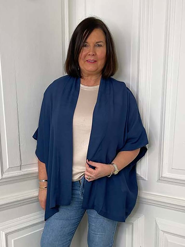 Lightweight Kimono Jacket - Navy