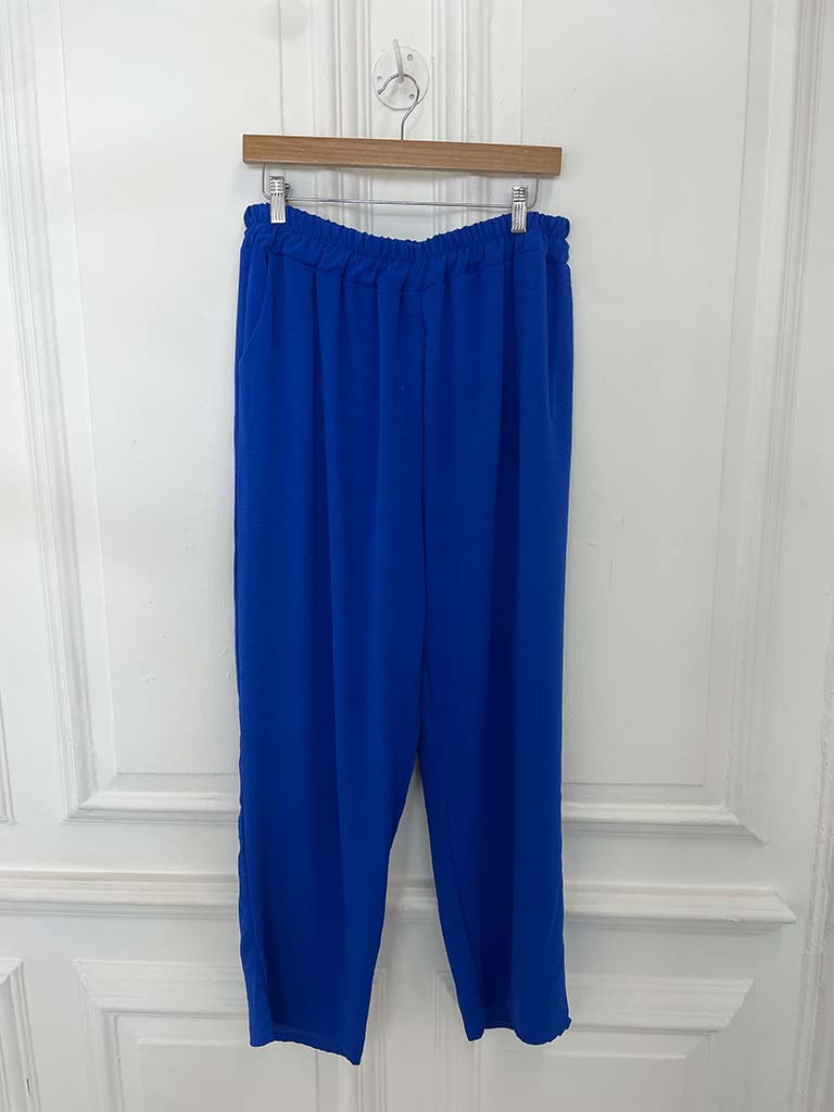 Sleeveless Flower Co-ord - Royal Blue