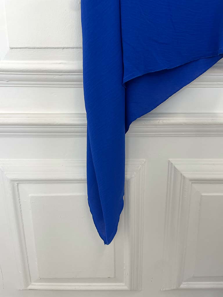 Asymmetric Flower Co-ord - Royal Blue