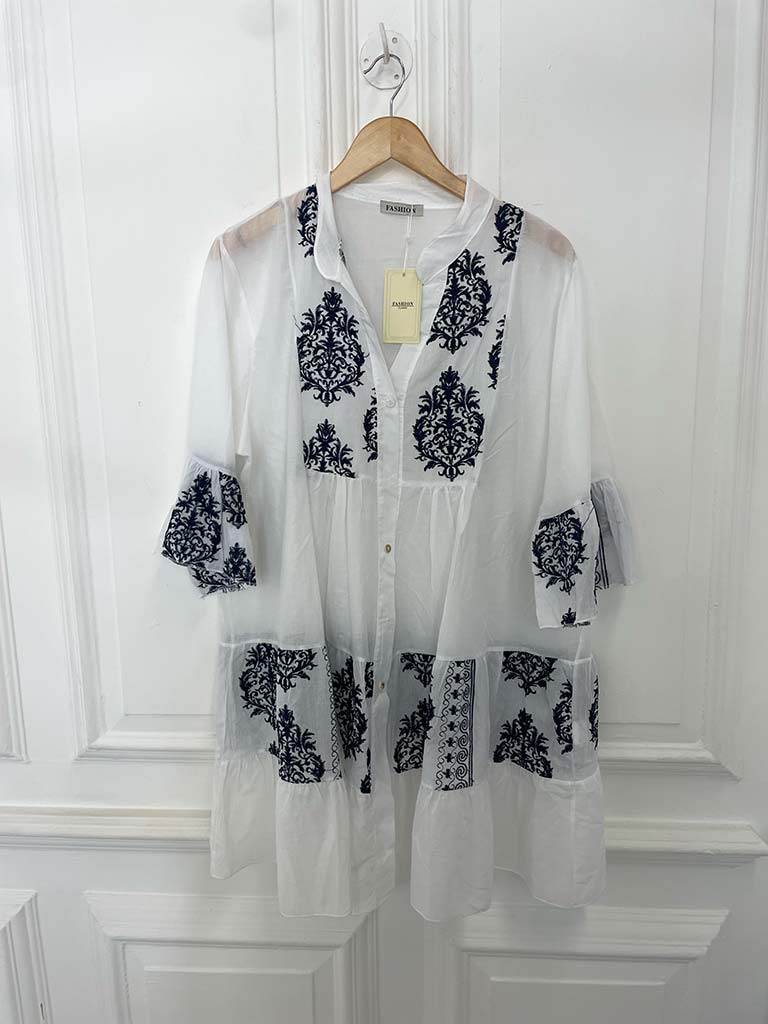 Luna Embroidered Boho Dress
