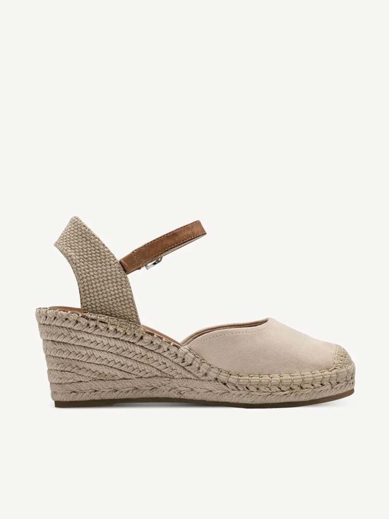 Tamaris Espadrille Wedges - Nude