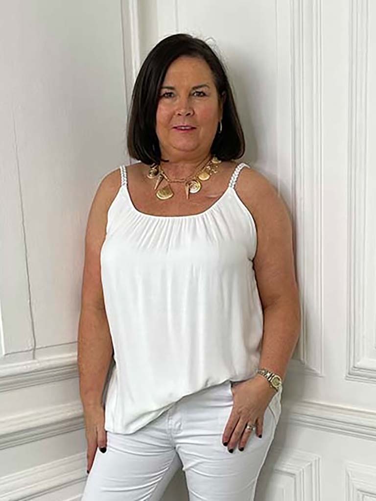 Plaited Strap Cami - White