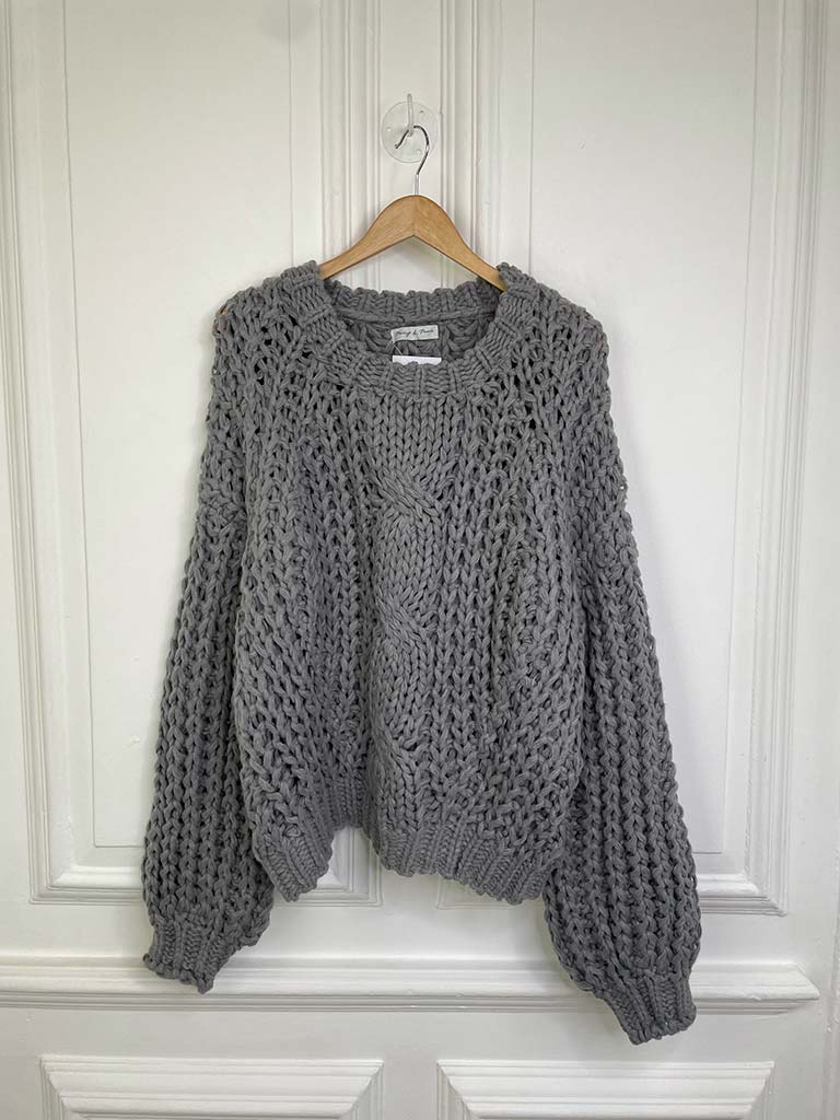 Chunky Cable Knit - Steel