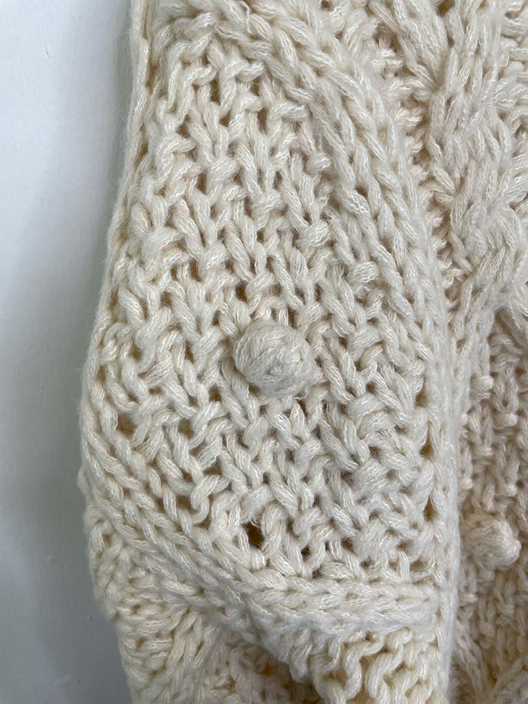 Chunky Cable Bobble Knit - Cream