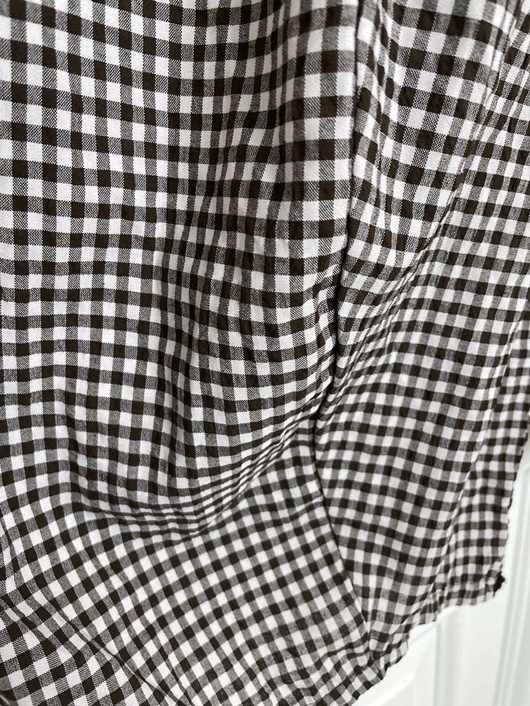 Cottage Check Cocoon Trousers - Chocolate