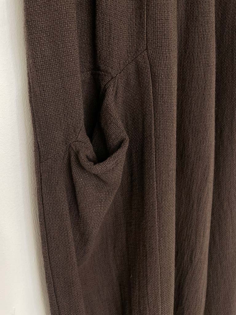 Hopsack Cocoon Trousers - Chocolate