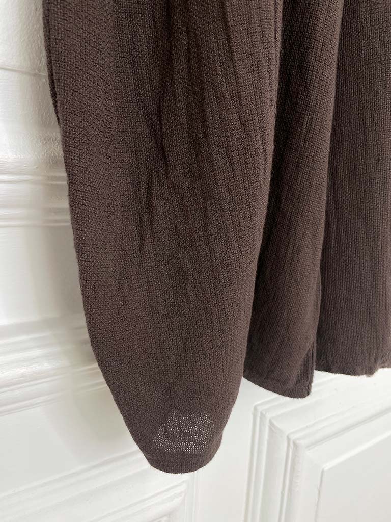 Hopsack Cocoon Trousers - Chocolate