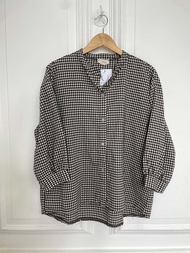 Cottage Check Shirt - Chocolate