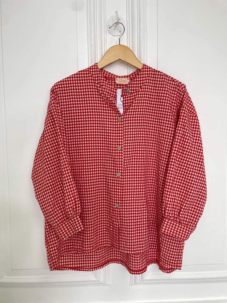Cottage Check Shirt - Cherry