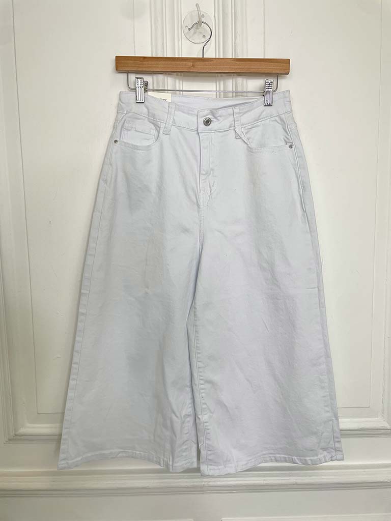Redberry 3/4 Wide Leg Jeans - White