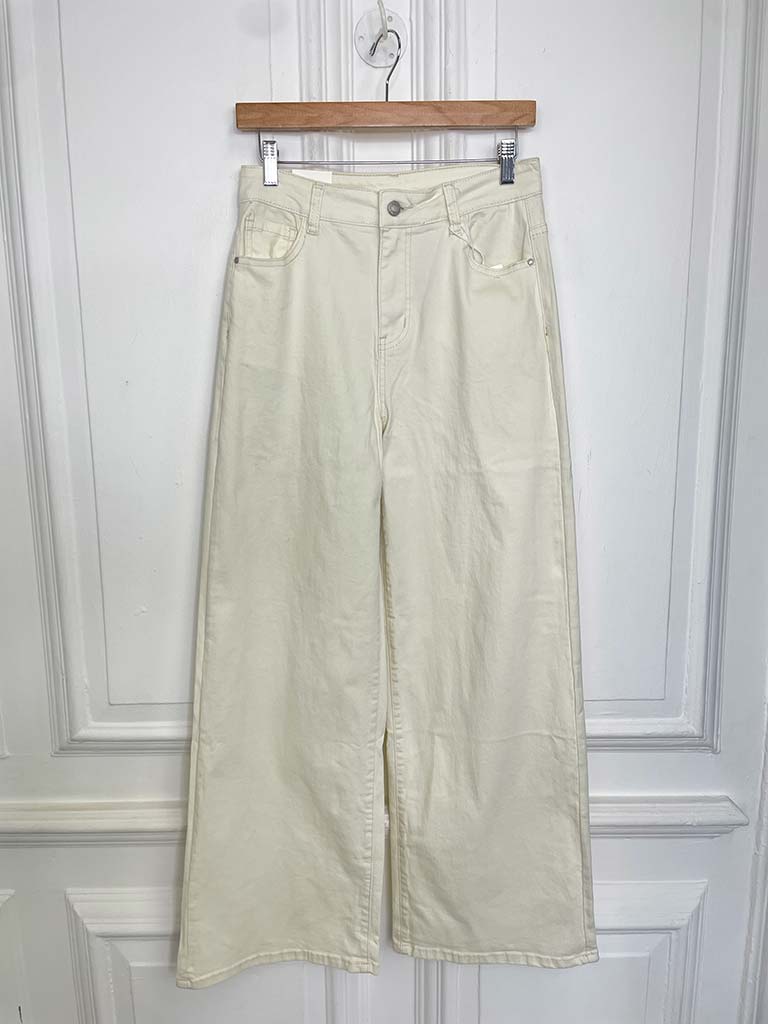 Redberry Wide Leg Jeans - Ecru