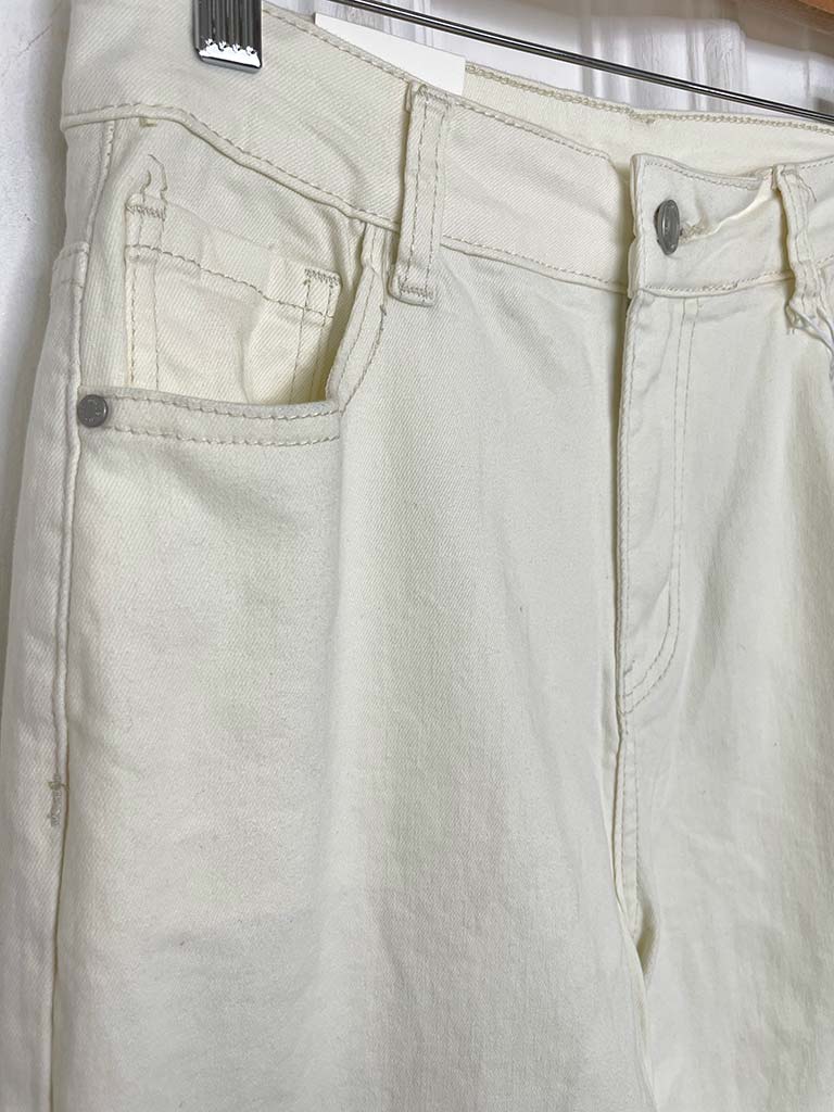 Redberry Wide Leg Jeans - Ecru