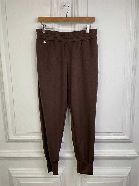 Malissa J Luxe Jersey Jogger - Chocolate