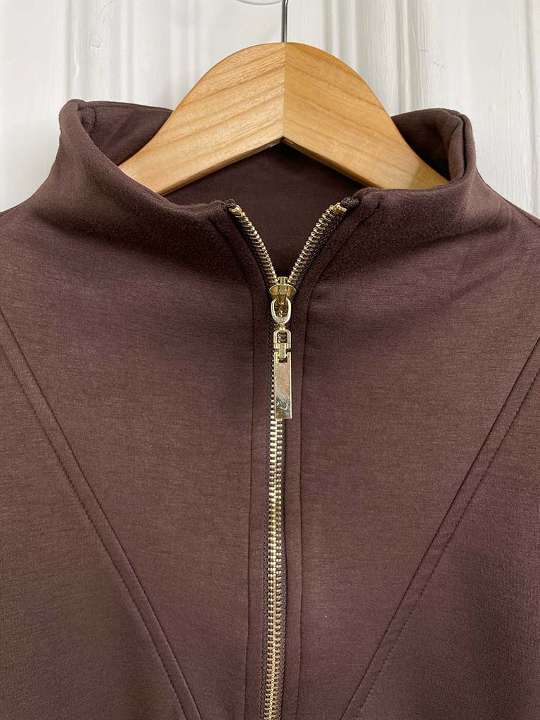 Malissa J Luxe Jersey Sweatshirt - Chocolate