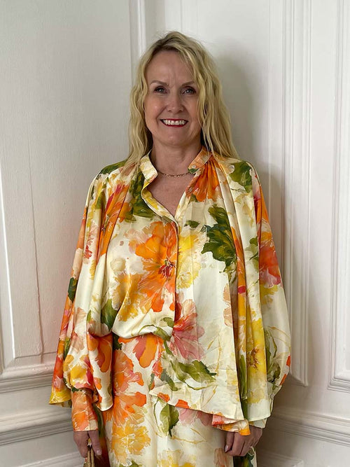 Floral Bloom Blouse - Sorbet