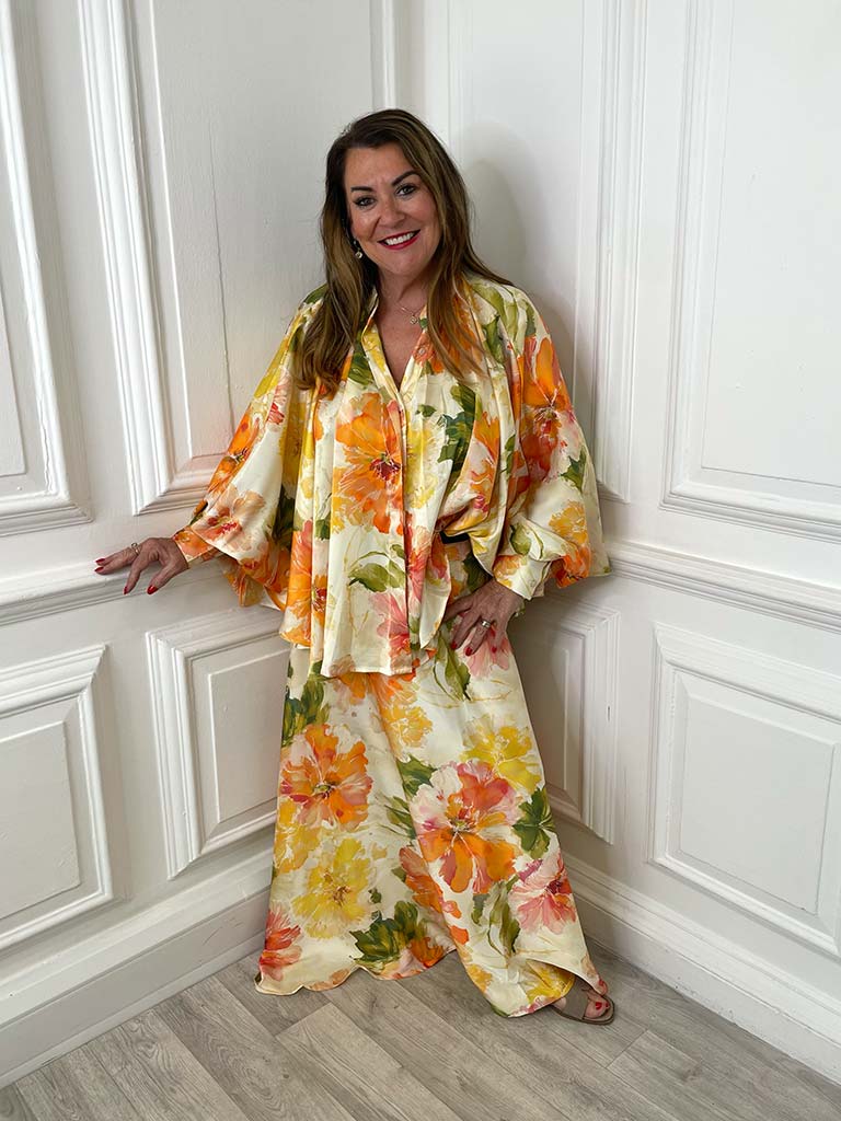 Floral Bloom Skirt - Sorbet