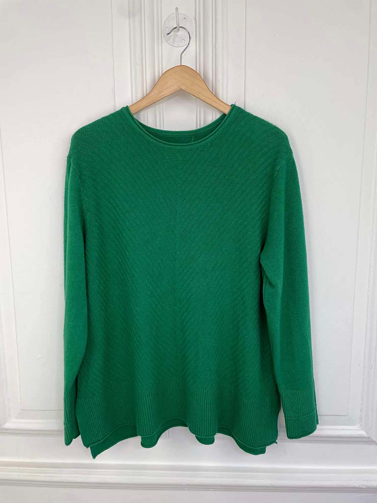 Chevron Knit - Emerald