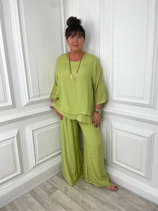 Boho Palazzo Co-ord - Kiwi