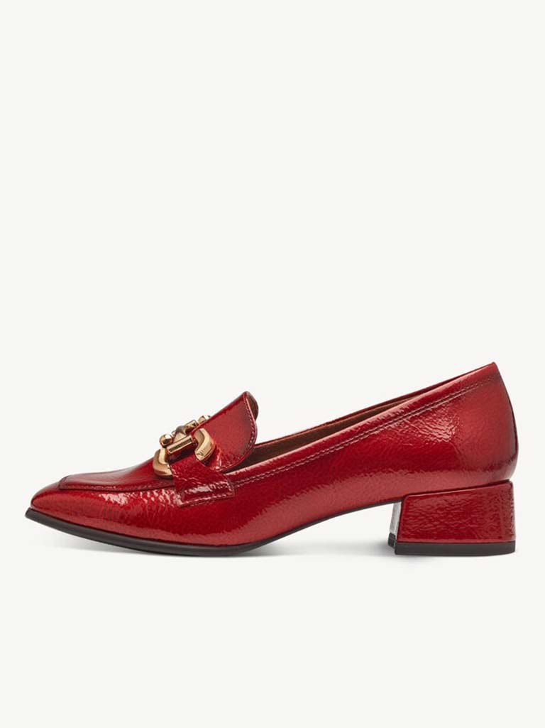 Tamaris Snaffle Heeled Loafers - Ruby