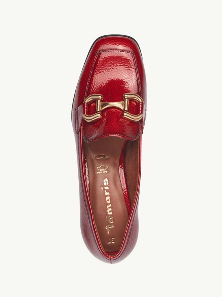 Tamaris Snaffle Heeled Loafers - Ruby