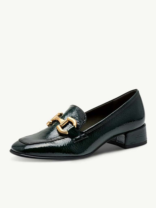 Tamaris Snaffle Heeled Loafers - Emerald