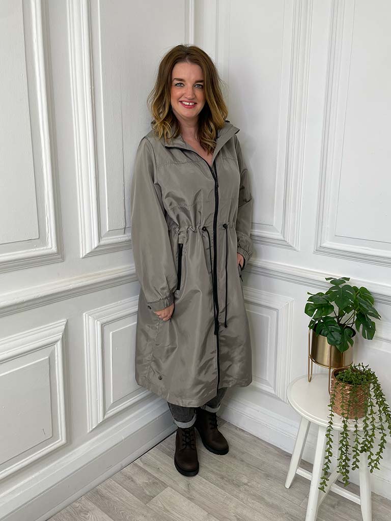 Malissa J Hooded Parka Coat - Mushroom