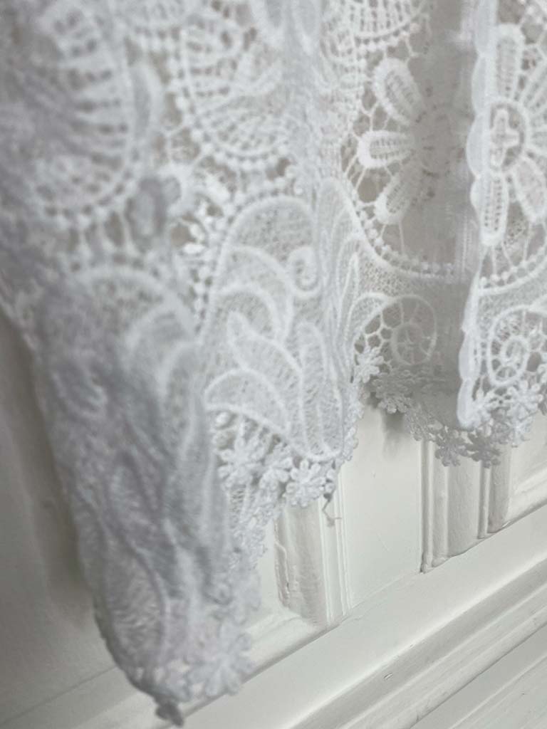 Floral Crochet Jacket - White