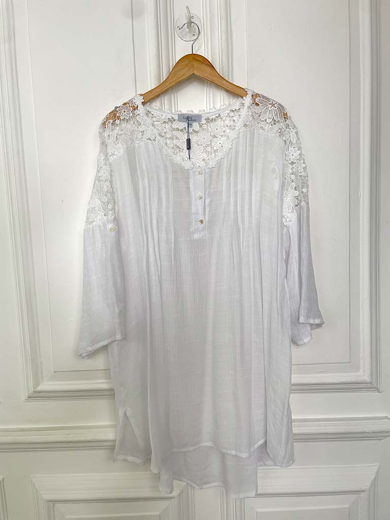Garden Lace Tunic - White
