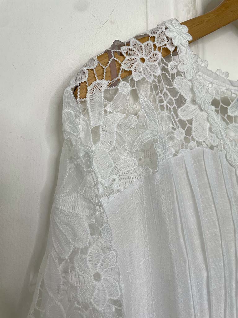 Garden Lace Tunic - White